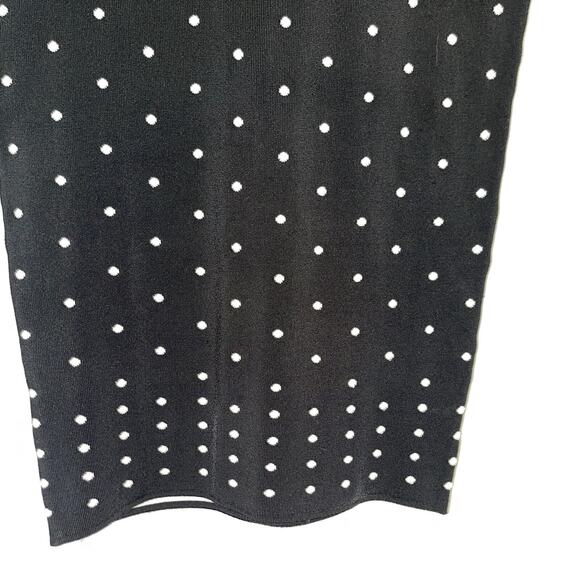Torn By Ronny Kobo Black& White High Waist Polka Dot bodycon Skirt Size XS - Picture 5 of 8